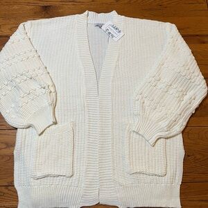 White birch white cardigan XL